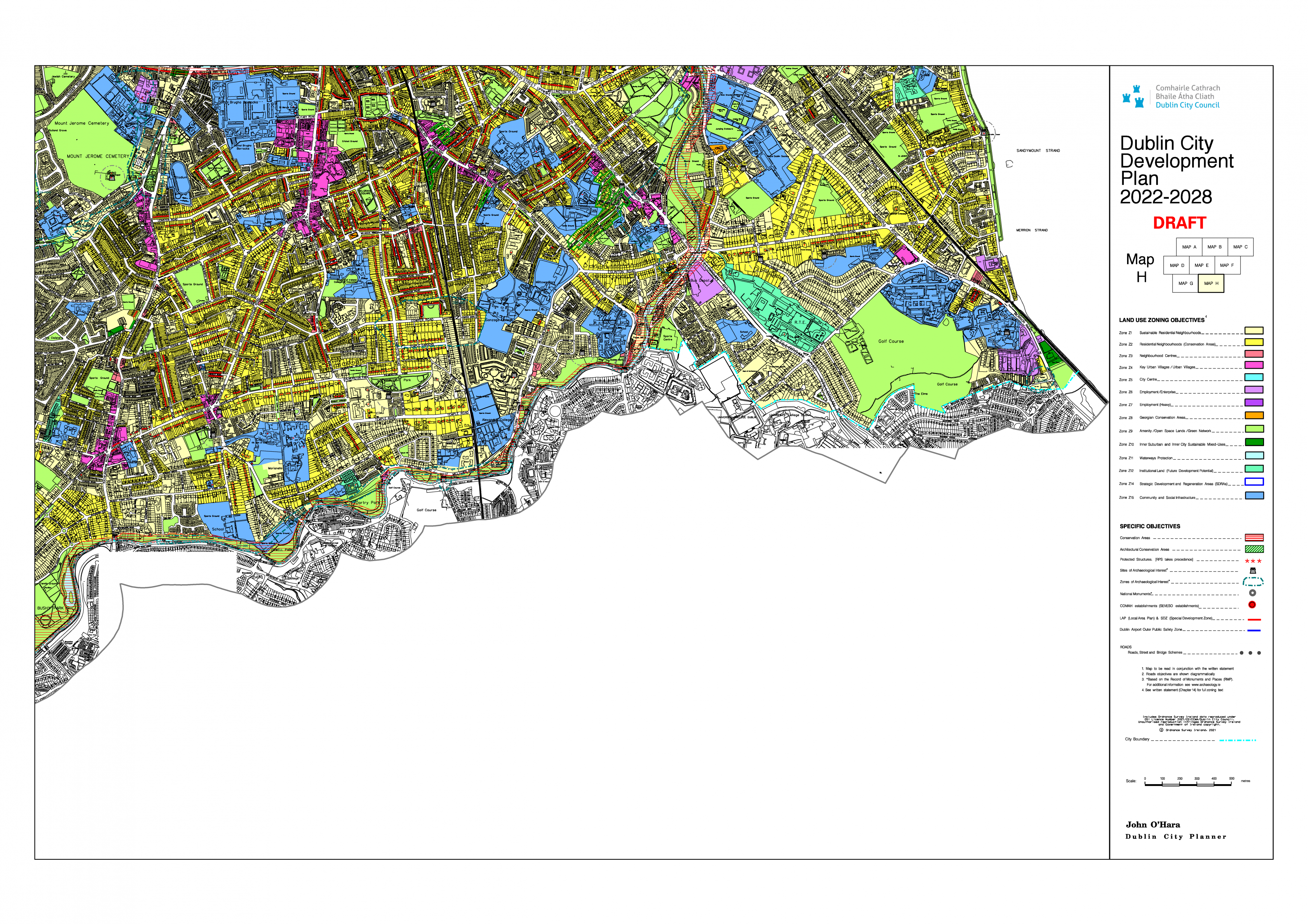 Map H Land Use Zoning Objectives