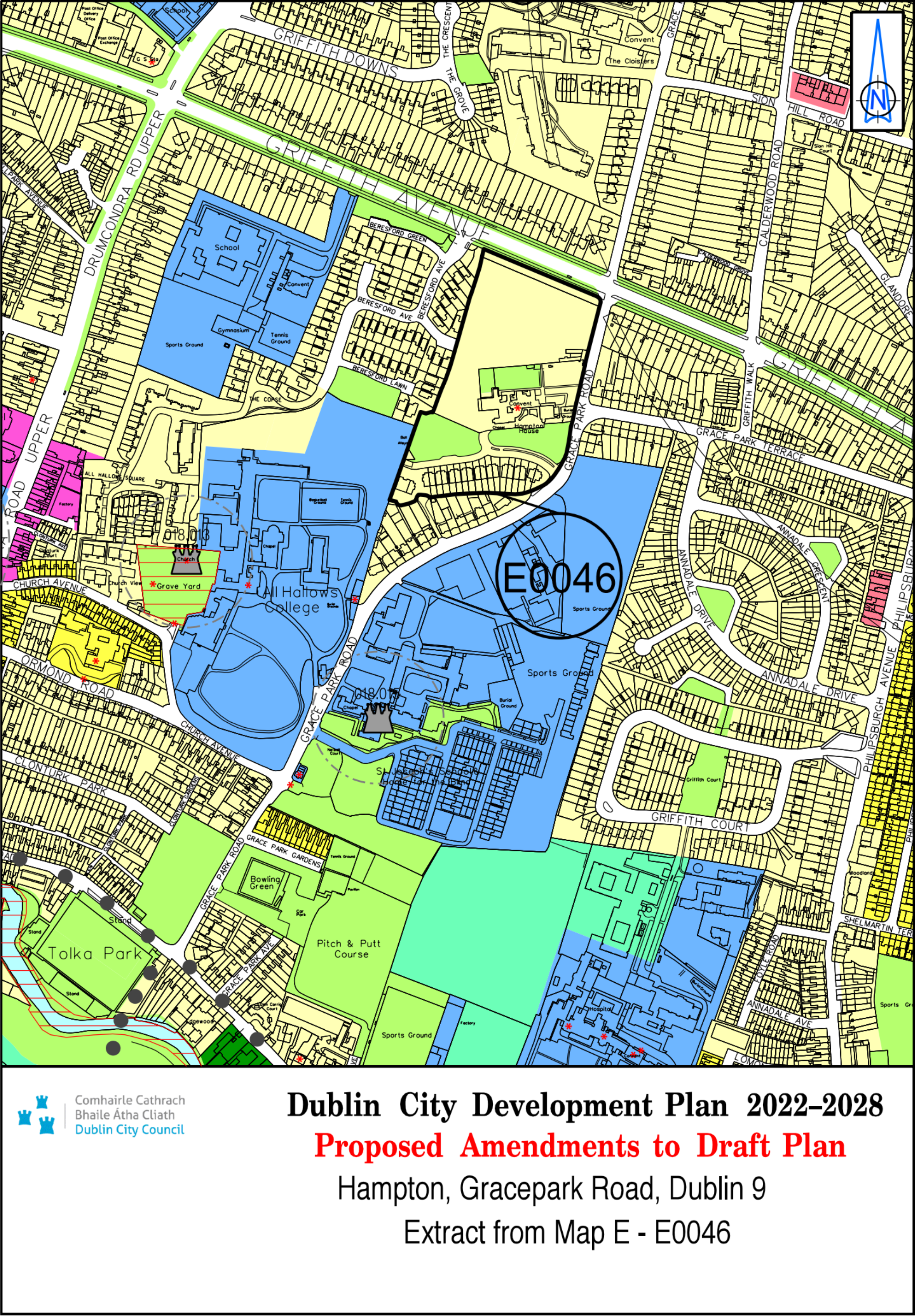Map of E-0046, Hampton, Grace Park Road, Dublin 9